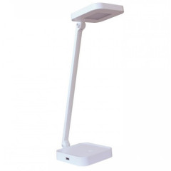 LUXEL Світильник LED настільний 8W (білий) 4000К+USB зарядка (TL-08W)