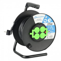 ELECTRALINE Подовжувач Enr BRICO-LINE HO5 VV-F 3G2.5мм.кв 25 M Bobine Plastique-Cable Noir