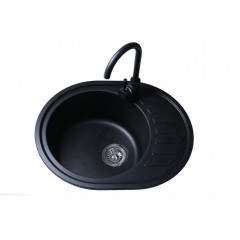 BRETTA Мийка гранітна Bretta чорна (50х78)