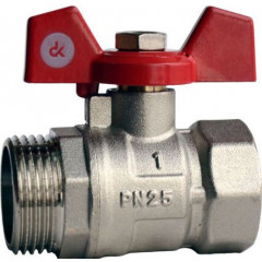 DERKALIBER Кран кул мет. з американ Ду 25 (5/50) Ру=25