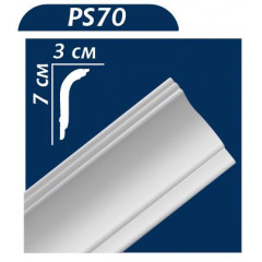 PREMIUM Плінтус стельовий DECOR 2м PS70 70х30