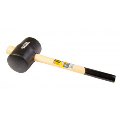MASTER TOOL Киянка гумова чорна рукоятка з дерева 55мм 340г