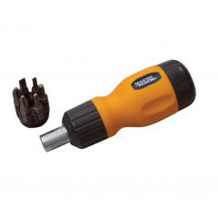 MASTER TOOL Викрутка мала з трещіткою +6 насадок