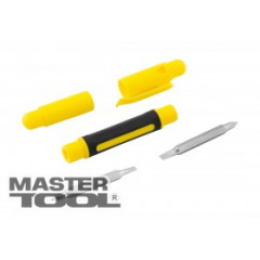 MASTER TOOL Викрутка 4-В-1 2 насадки 50мм SL3-PH0/SL4-PH1