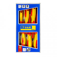 S&R Набір викруток 1000V сталь S2 (тестер)PH-0/1/ SL-5.5/ 6.5/ 5шт