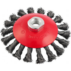 MASTER TOOL Щітка конусна D115 з плет. дроту М14