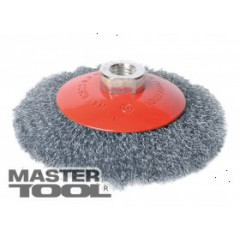 MASTER TOOL Щітка конусна D125 з рифл. дроту М14