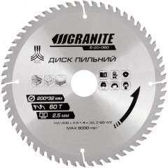 GRANITE Диск пильний для дерева з твердосплавними напайками 125х22.2х24Т