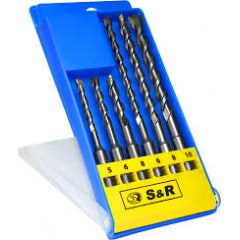S&R Набір буров sds-plus 5/6/8x110 6/8/10x160мм 6шт