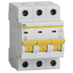 IEK Вимикач автоматичний ВА47-29 3Р 2А 4.5кА х-ка C
