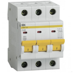 IEK Вимикач автоматичний ВА47-29 3Р 40А 4.5кА х-ка C