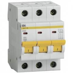 IEK Вимикач автоматичний ВА47-29 3Р 63А 4.5кА х-ка C