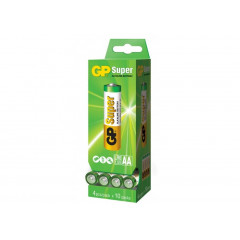 GP Батарейка SUPER ALKALINE 1.5V 15A-2DP40 лужна LR6 AA 4шт