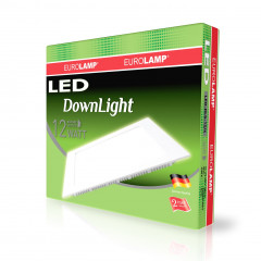 EUROLAMP Світильник LED Panel (квадр.) 12W 3000K 220V
