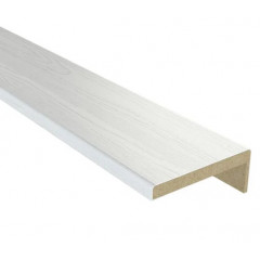 LUXDOORS Лиштва пряма МДФ телескопічна Vinil білий 36х70х2150мм(EURO 1)