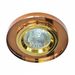 FERON Світильник точковий декор. скло 8060-2/ кор-золото MR16 50W