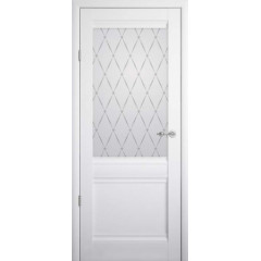LUXDOORS Полотно дверне зі склом Vinil Рим білий скло мателюкс Гранд 800мм
