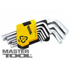 MASTER TOOL Ключі шестигранні короткі 9шт 1.5-10мм L45-112мм