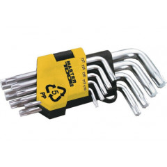 MASTER TOOL Ключі TORX короткі 9шт Т10-Т50 L55-133мм