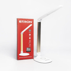 ETRON Лампа настільна світлодіодна Desk Lamp step 8W 3000-6000K White-gold