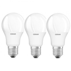 OSRAM Лампа LED класична 9W E27 тепле 3шт/уп мат.