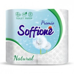 SOFFION Папір туалетний Naturale білий 3шар. 4од.