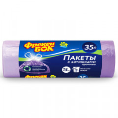 ФРЕКЕН БОК Пакети п/е д/сміття з затягуванням асорт.35л/15шт