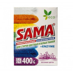 SAMA Порошок пральний б/фосф.Весняні квіти авт 400г