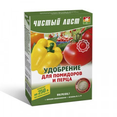 ЧИСТИЙ ЛИСТ Добриво кристалічне для помідорів і перцю 300г