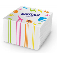 ZOOZOO Серветки 24*23 біл 1-шар 100шт