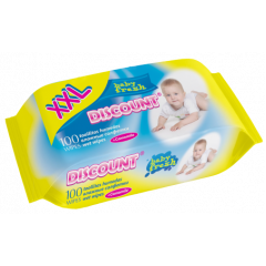 DISCOUNT Серветка волога з екст. ромашки 100шт/уп