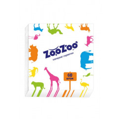 ZOOZOO Серветки столові 24*23 біл 1-шар 60шт/уп