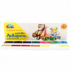 ГАММА Фарба аквар. 14кол "Улюблені іграшки"к/уп б/п