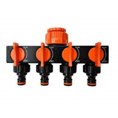 AQUAPULSE Планка-адаптер розпод. з 4 запірними кранами AP1024