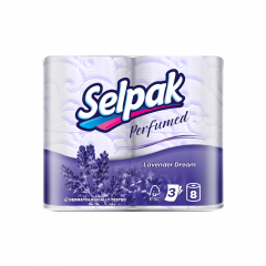 SELPAK Папір туалетний Perfumed кольоровий з аром.Лаванда 4шт/уп