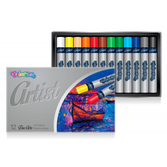 COLORINO Крейда пастельна масляна 12кол кругла premium 65702PTR