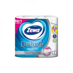 ZEWA Папір туалетний Deluxe білий (бавовна) 3 шари 4рул.