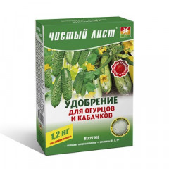 ЧИСТИЙ ЛИСТ Добриво кристалічне для огірків та кабачків 1.2кг