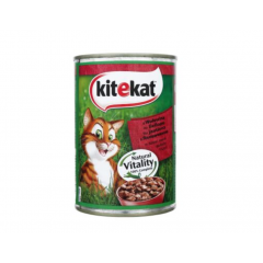 KITEKAT Корм для котів з Яловичиною в соусі 400г