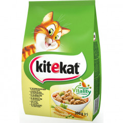 KITEKAT Корм для котів Курка з овочами 300г