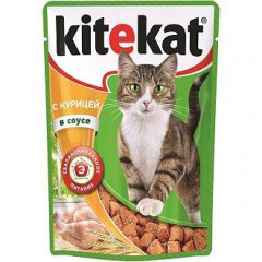 KITEKAT Корм для котів пауч Курка в соусі 100г
