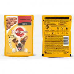 PEDIGREE Корм для собак з яловичина/ягня 100г Будмен