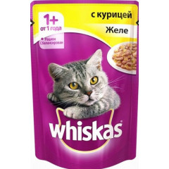 WHISKAS Корм для котів курка в желе 85г