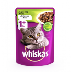 WHISKAS Корм для котів ягня в желе 100г