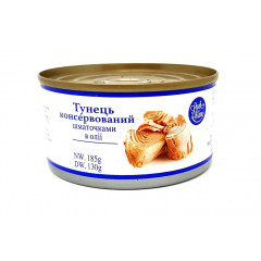 LUCK SIAM Тунець консервований шматками в олії 185г