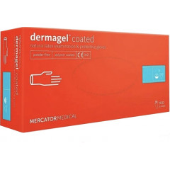 DERMAGEL COATED Рукавички латексні оглядові нестерильні без пудри (М) 100шт