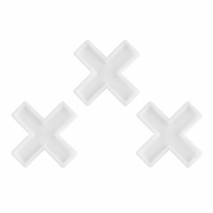 PLITKOM Хрестик для клінкеру білий "NEW" 12мм 100шт