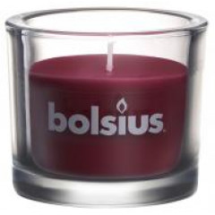 BOLSIUS Свічка у склі 80/92 Бордо