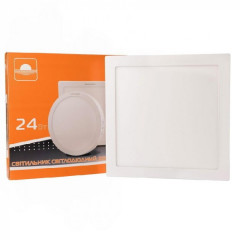 EUROSVET Світильник LED-SS-300-24 24Вт 6400К квадр. накладний 300х300