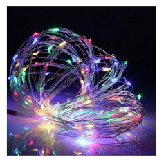 Електрогірлянда 100 LED 10м "Ранкова роса" з батарійками 3хАА